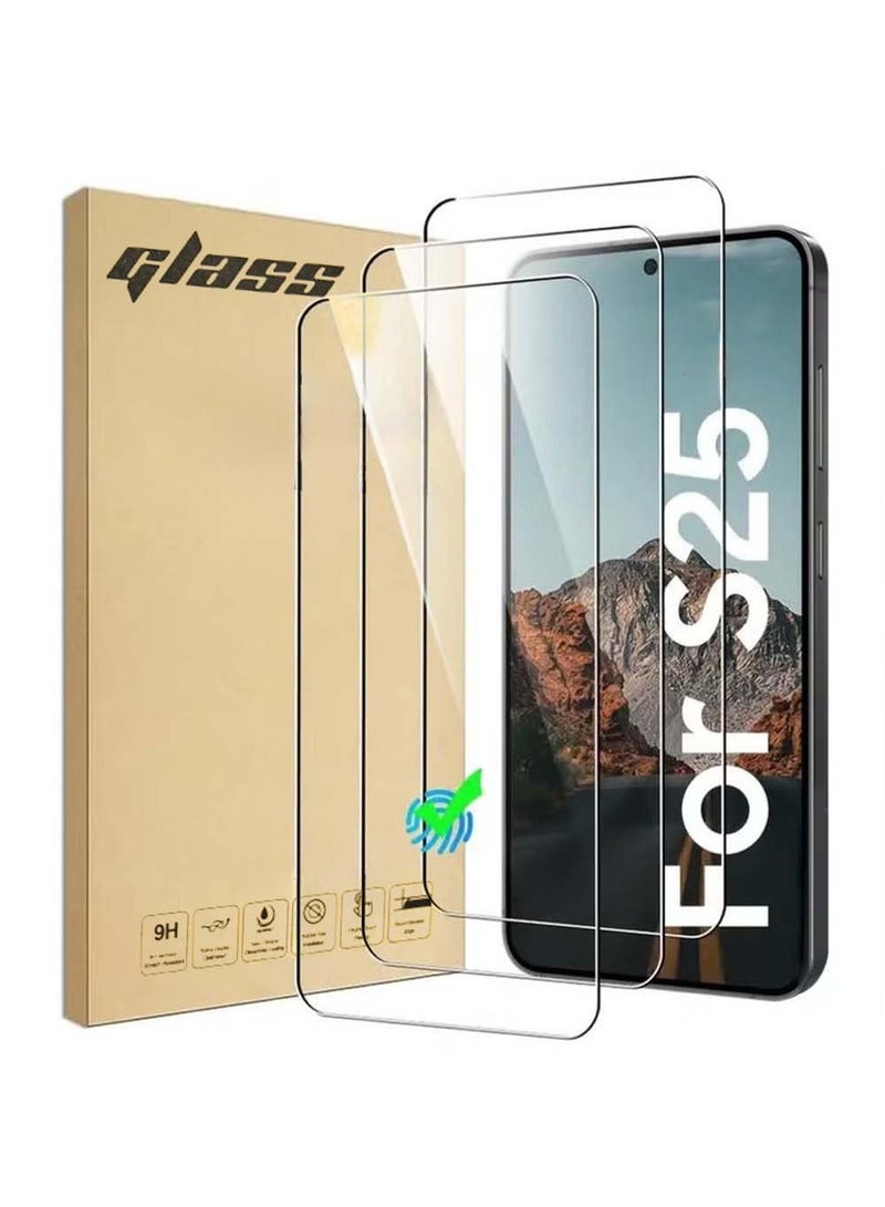 X-level 3 Pack Samsung Galaxy S25 Screen Protector,Tempered Glass Film,Support Fingerprint Unlocking no Bubbles 9H Hardness,Easy Installation for Samsung Galaxy S25 - Image 1