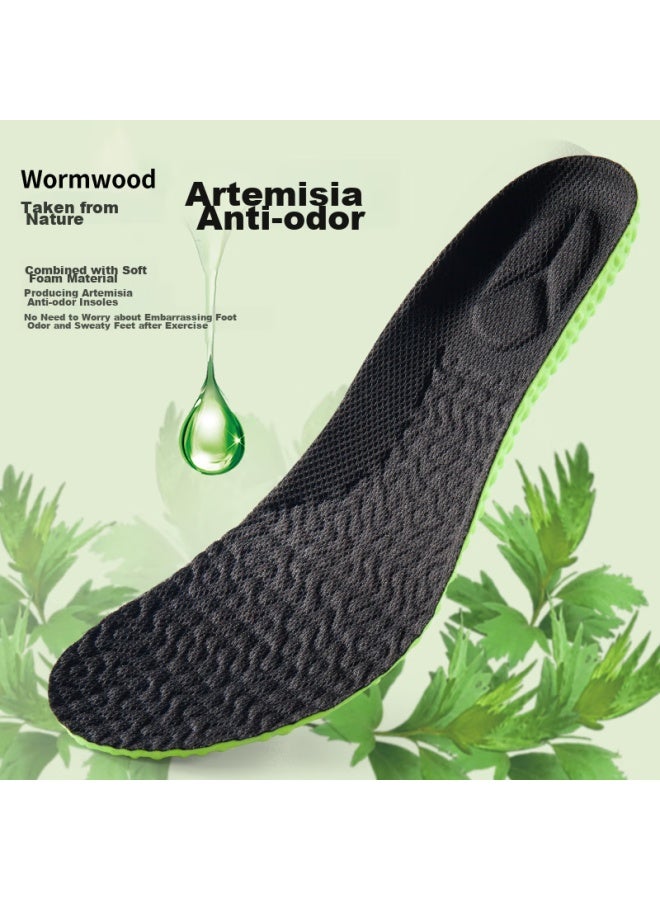 IQGD Iqgd2 Double Pack Anti-odor Oles For Men And Women, Sports Mugwort Antibacterial Shock-absorbing Breathable Military Training Soft Elastic Style 41-42  - Image 2