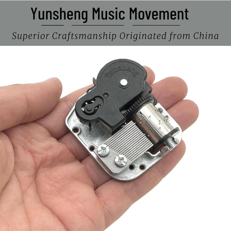 Gueiddi Store Music Box Mechanism, Happy Birthday 18 Note Musical Movement Clockwork Mechanism Replacement with Wind-Up for DIY Musical Boxes and Figurines (Happy Birthday) - Image 2