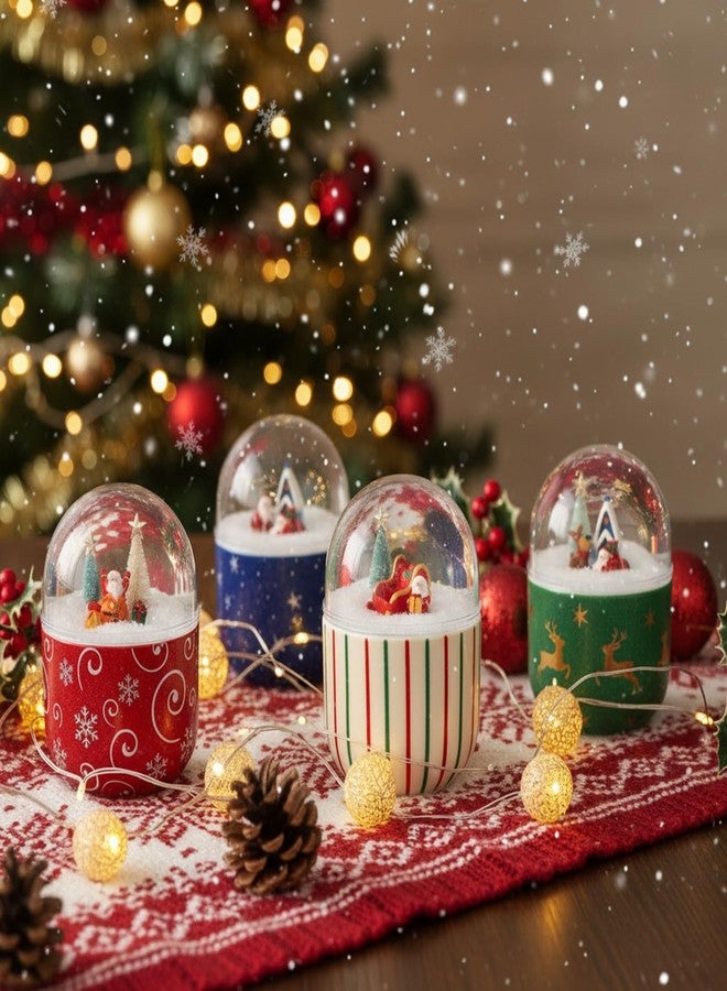 Roowest 150 Pcs Miniature Christmas Figurines for Snow Globe Kit DIY Crafts Mini Resin Ornaments with Santa Claus Stars Snowman Elk Reindeer Mini Christmas Trees Village Decorations - Image 5
