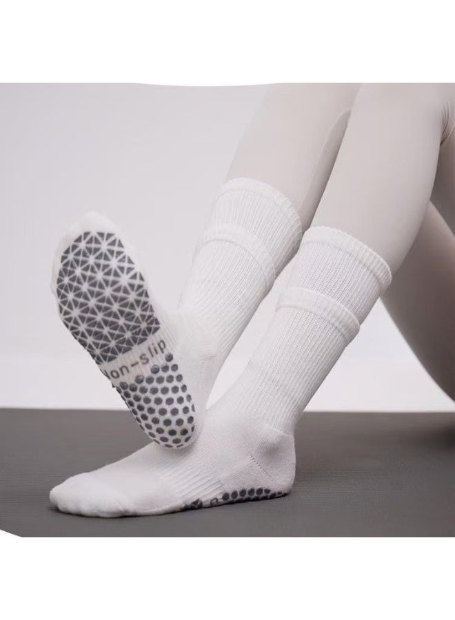 2 pairs fashion high-quality  Ladies' professional yoga socks guard every step, balanced long tube design | stable grip | moisture absorbing and breathable - Image 1