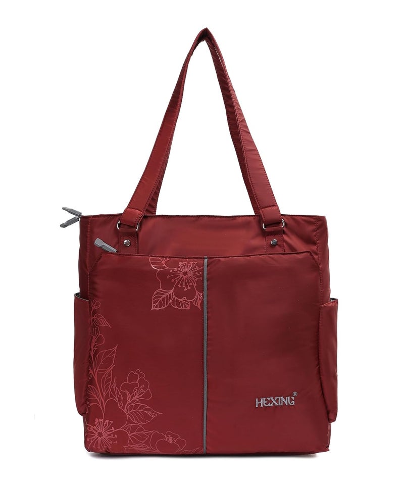 HENXING Hexing Stylish 20L Tote Bag for Women – Floral Design, Lightweight & Waterproof Large Shoulder Handbag – Durable, Elegant, Versatile for Office, Travel, College - Image 1