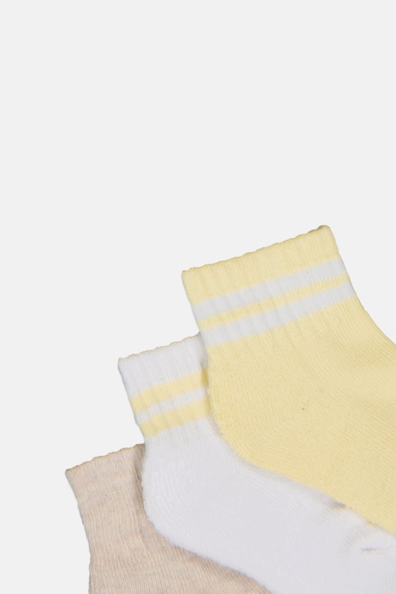 K-SWISS Toddlers Girl 8 Pairs Brand Logo Quarter Socks, Multicolor - Image 2