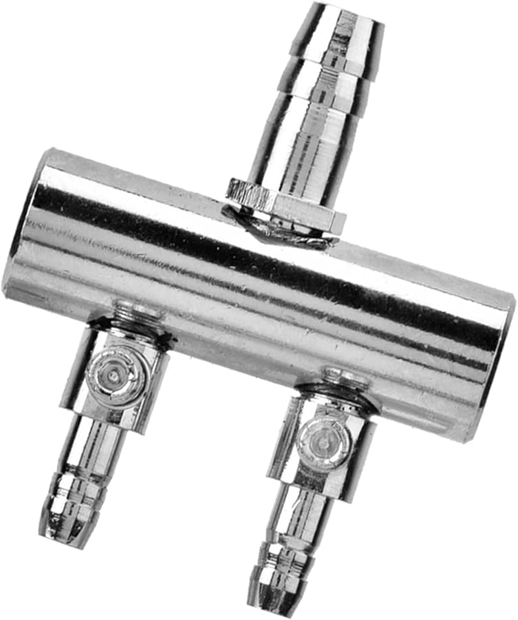 8 to 4mm Two Hole Splitter Head Aquarium Air Pump Control Valve 6 Way - Image 3