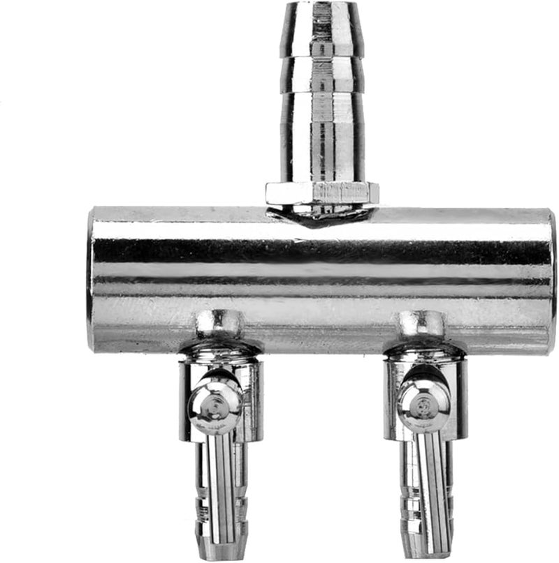 8 to 4mm Two Hole Splitter Head Aquarium Air Pump Control Valve 6 Way - Image 2