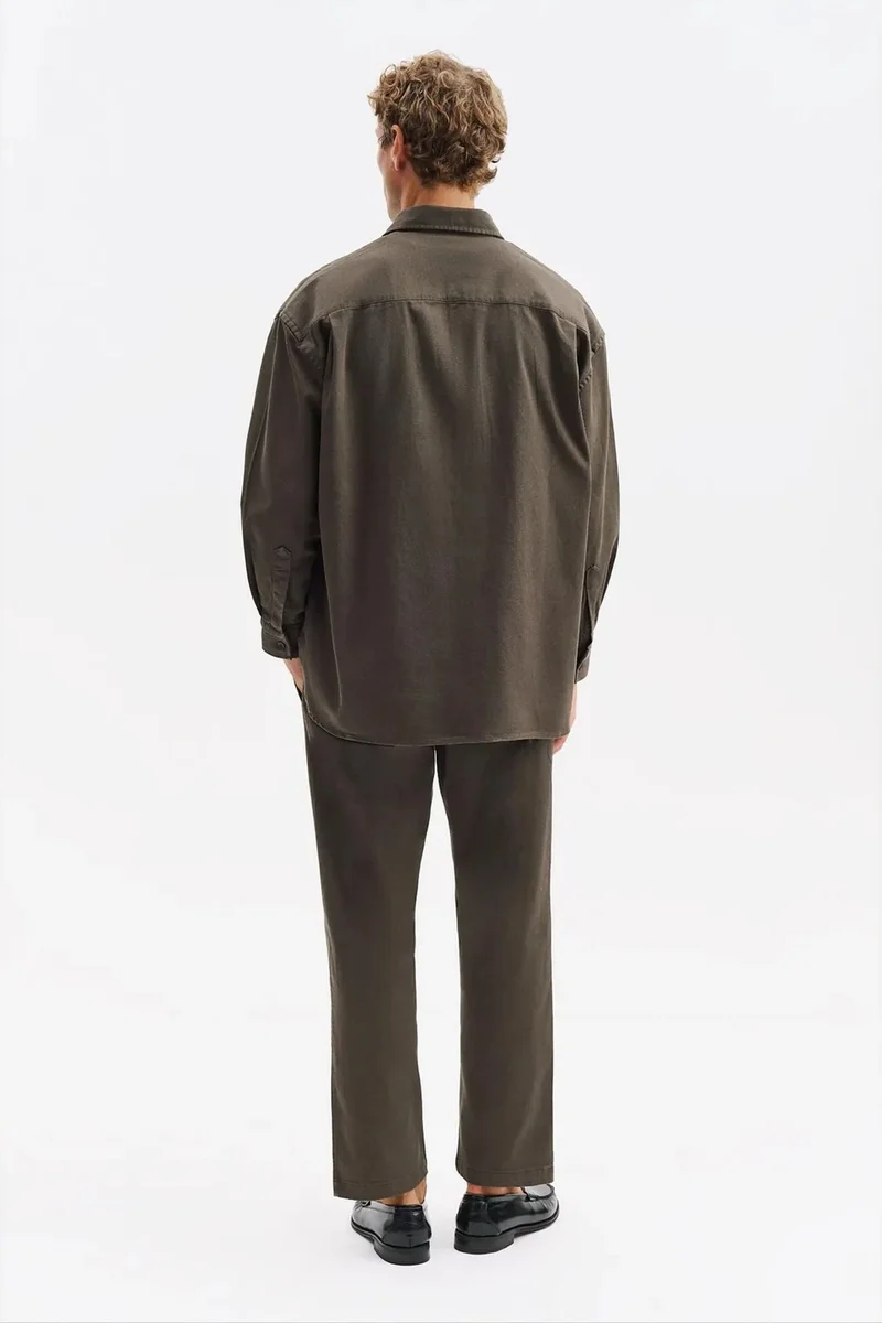 Giesto Olive Green GIESTO Men's Cotton-Lycra Shirt for Men | Best Price UAE