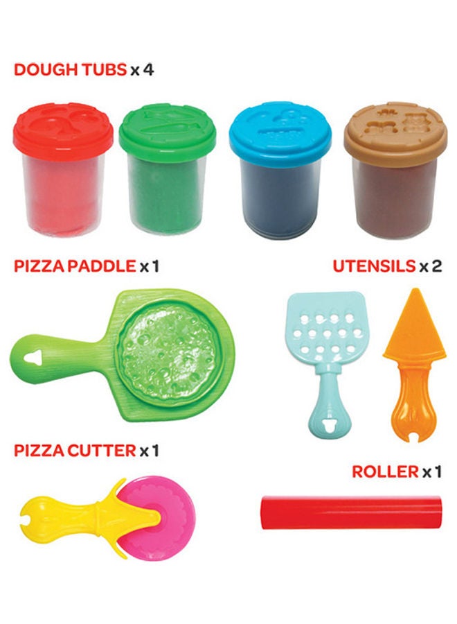 Moon Dough Creation Pizza Treat – Educational Playdough for Kids with Cutters Tools – NonToxic Modeling Clay for 3+ Years – DIY Clay Toys and Accessories for Birthday Party – 4 x 56g - Image 2