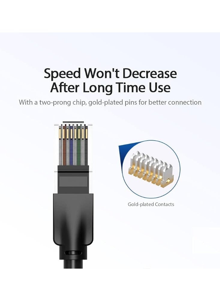 جينيون كيبل شبكة أصلي Cat 6 UTP 23AWG – أسود – بطول 2 متر  - Image 4