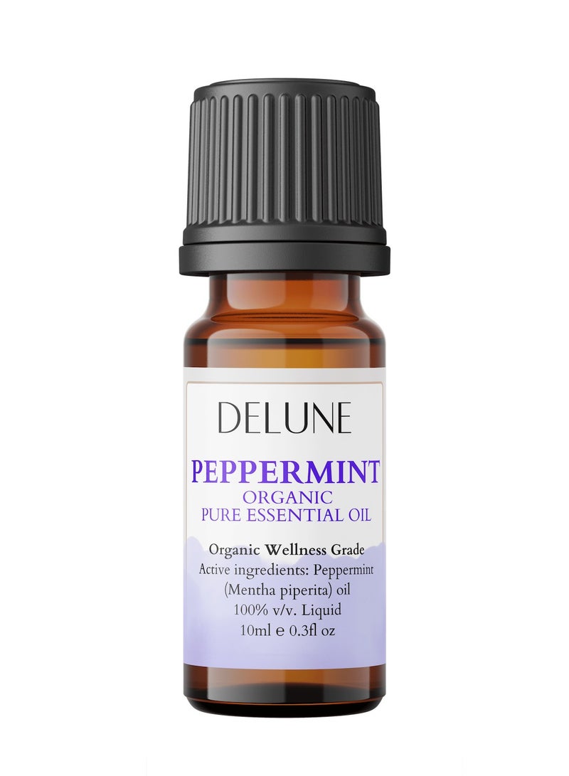 Delune Peppermint Organic Wellness Grade Essential Oil - Image 1