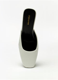 shoexpress Women Textured Slip-On Mules with Stilleto Heels  - Image 5