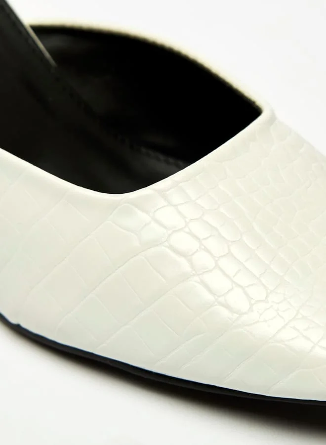shoexpress Women Textured Slip-On Mules with Stilleto Heels