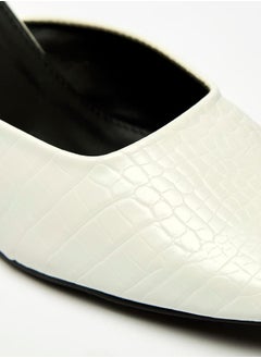shoexpress Women Textured Slip-On Mules with Stilleto Heels  - Image 4