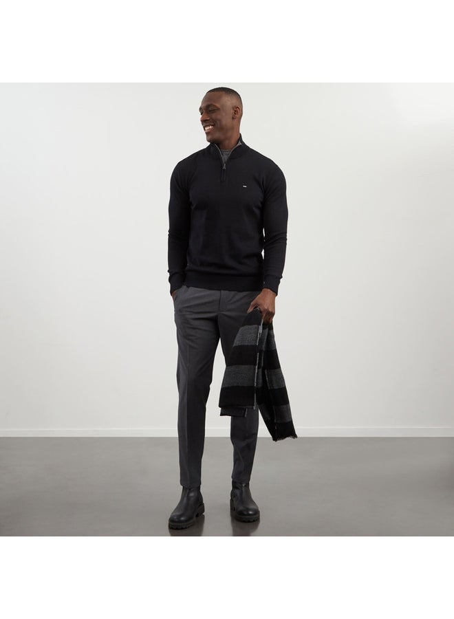Eden Park cotton jersey jumper with trucker neck  - Image 2