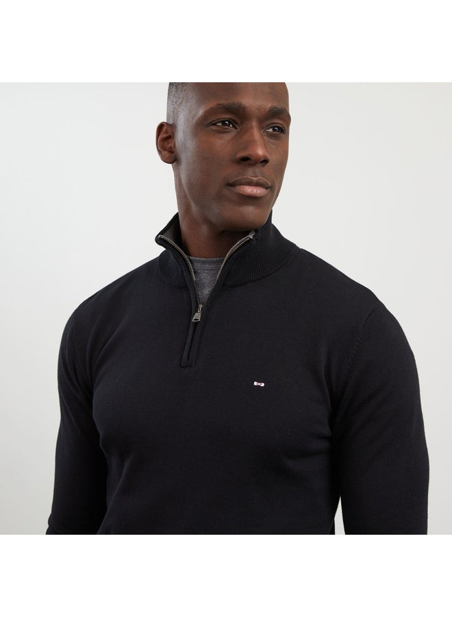 Eden Park cotton jersey jumper with trucker neck  - Image 4