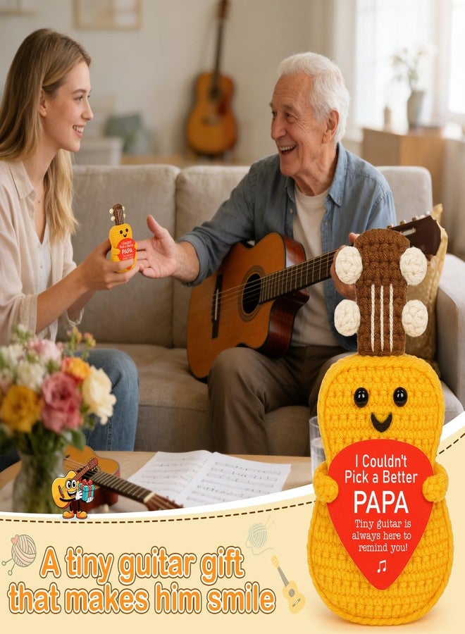 IDEGIFT Fathers Day Papa Grandpa Gifts, Papa Birthday Gifts from Grandkids, Grandpa Grandfather Best Gift from Granddaughter Grandson, Funny Cute Handmade Crochet Music Themed Present for Grandfather Granddad - Image 5