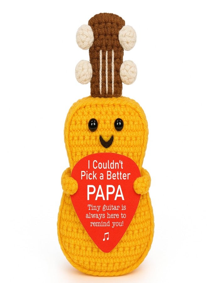 IDEGIFT Fathers Day Papa Grandpa Gifts, Papa Birthday Gifts from Grandkids, Grandpa Grandfather Best Gift from Granddaughter Grandson, Funny Cute Handmade Crochet Music Themed Present for Grandfather Granddad - Image 1