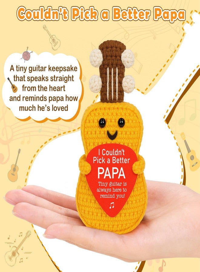 IDEGIFT Fathers Day Papa Grandpa Gifts, Papa Birthday Gifts from Grandkids, Grandpa Grandfather Best Gift from Granddaughter Grandson, Funny Cute Handmade Crochet Music Themed Present for Grandfather Granddad - Image 2