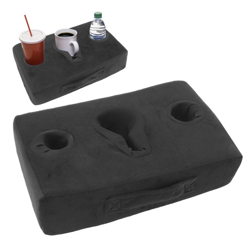 Couch Cup Holder Pillow: Premium Sponge Material, Removable Washable Cover, Temporary Thermal Insulation - Universal Size Fit for Sofa, Floor, Bed and Home Use - Image 5