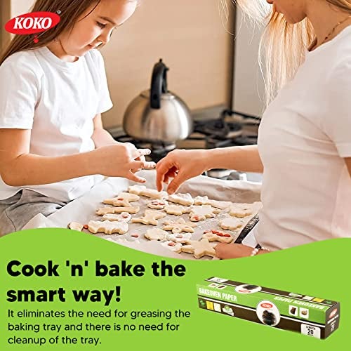 KOKO Bakeoven Paper (20 Meters) | Pack of 1 (100% Oven Safe & Microwave Safe Upto 240° C) and Free Measuring Spoon Inside - Image 5