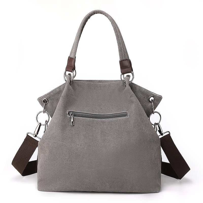 Casual Women'S Canvas Bag, Fashionable And Versatile Hand-Held Crossbody Bag, 2025 Trendyy New Stitching, Contrasting Color Shoulder Bag For Women - Image 4