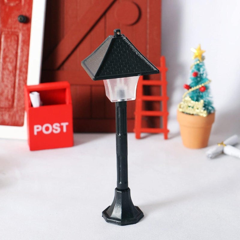 klarako Vintage Style Dollhouse Miniature Lamp Post 1/12TH Layout Ornament Scenery Mini Street Light for Micro Landscaping Garden Decor Accessories - Image 3