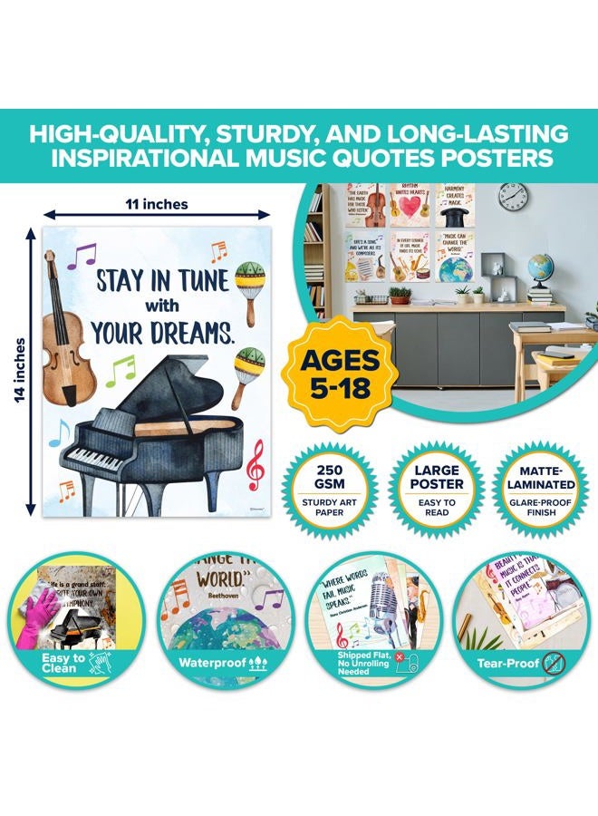 Decorably 18 Music Classroom Posters Elementary - 11x14in Music Classroom Decor, Music Education Posters for Classroom, Music Classroom Decorations, Music Posters for Classroom, Music Bulletin Board Decorations - Image 2