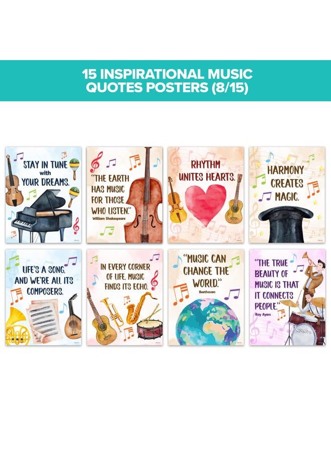 Decorably 18 Music Classroom Posters Elementary - 11x14in Music Classroom Decor, Music Education Posters for Classroom, Music Classroom Decorations, Music Posters for Classroom, Music Bulletin Board Decorations - Image 3