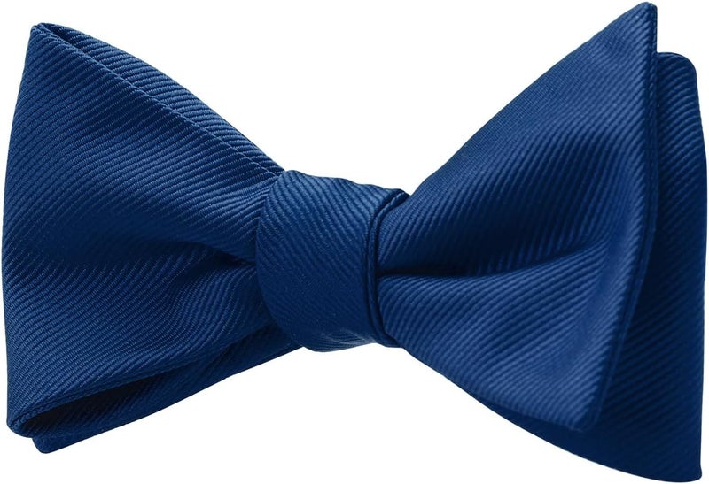 pensee Mens Solid Bowtie Woven Self Tie Bow Ties Tuxedo & Wedding Bowties - Image 3