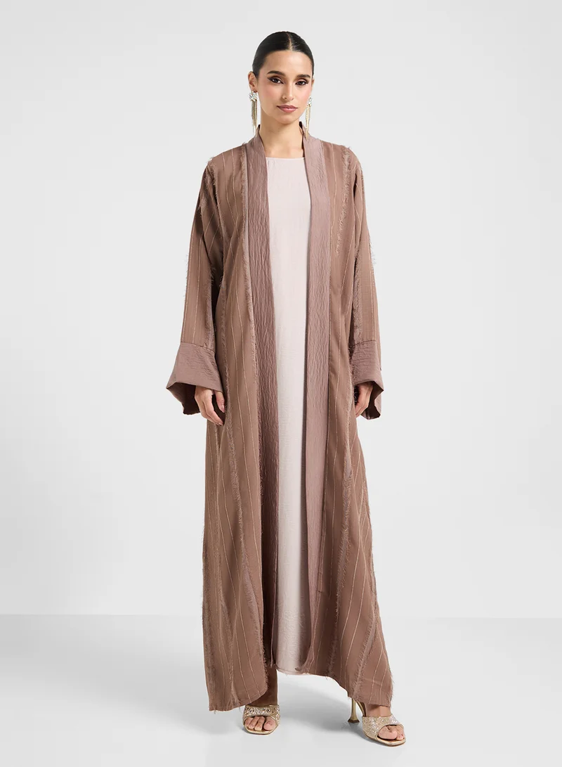 هيا كلوزيت Open Front Flared Sleeve Abaya