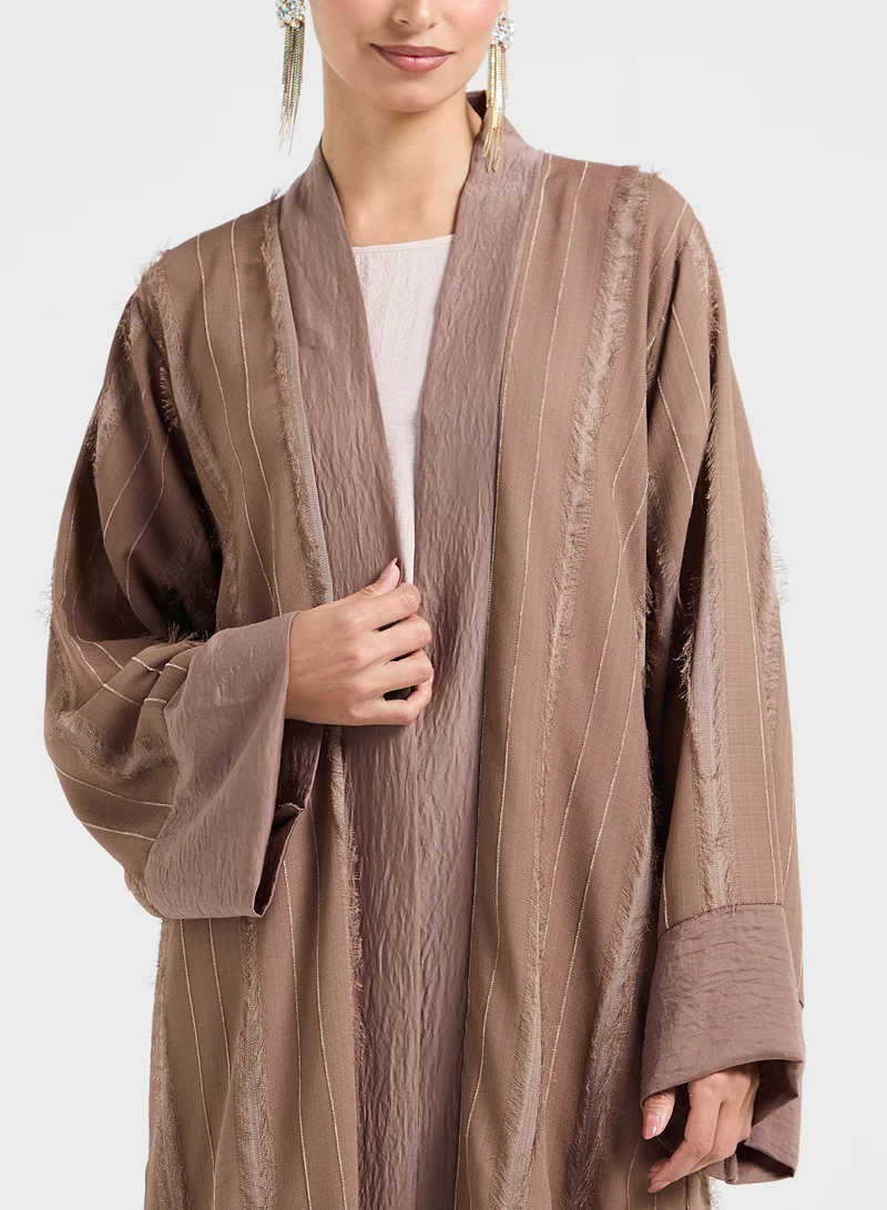 هيا كلوزيت Open Front Flared Sleeve Abaya