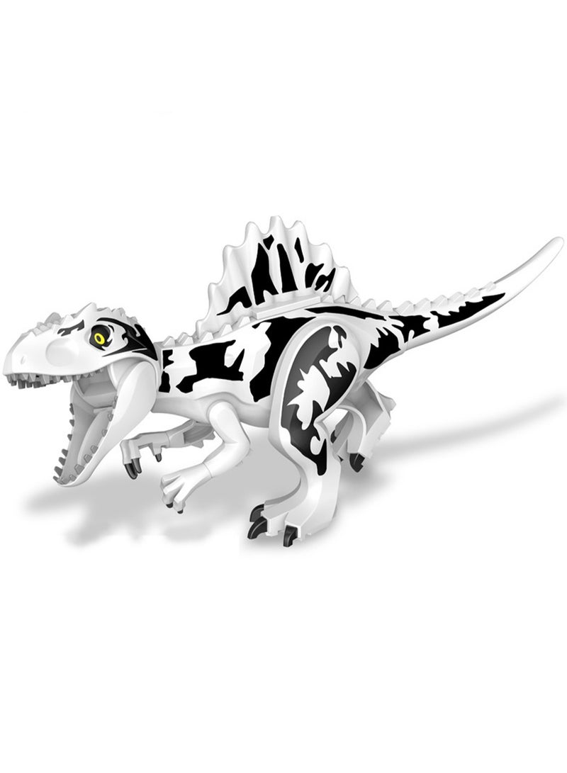 مجموعة من مكعبات بناء الديناصورات الجوراسية الكبيرة الحجم Tyrannosaurus Rex Quetzalcoatlus Spinosaurus نموذج نشاط للأطفال (Spinal Predator 14.1*28.8 سم) - Image 1