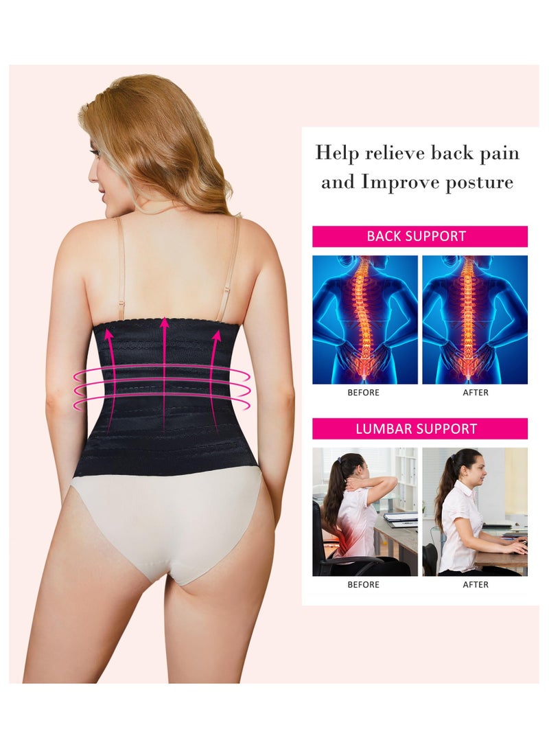 SOLARAE Waist Trainer for Women Underbust Waist Cincher Shapewear Corset Sport Girdle Hourglass Body Shaper Tummy Control Plus Size Waist Trainers for Women Belly Trimmer Corset Girdle L - Image 3