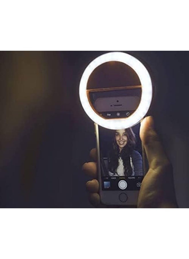 Generic Portable LED Ring Selfie Light – 3 Levels of Brightness for Photography and Video Calling, Compatible with Smartphones, Tablets, and Laptops  - Image 3
