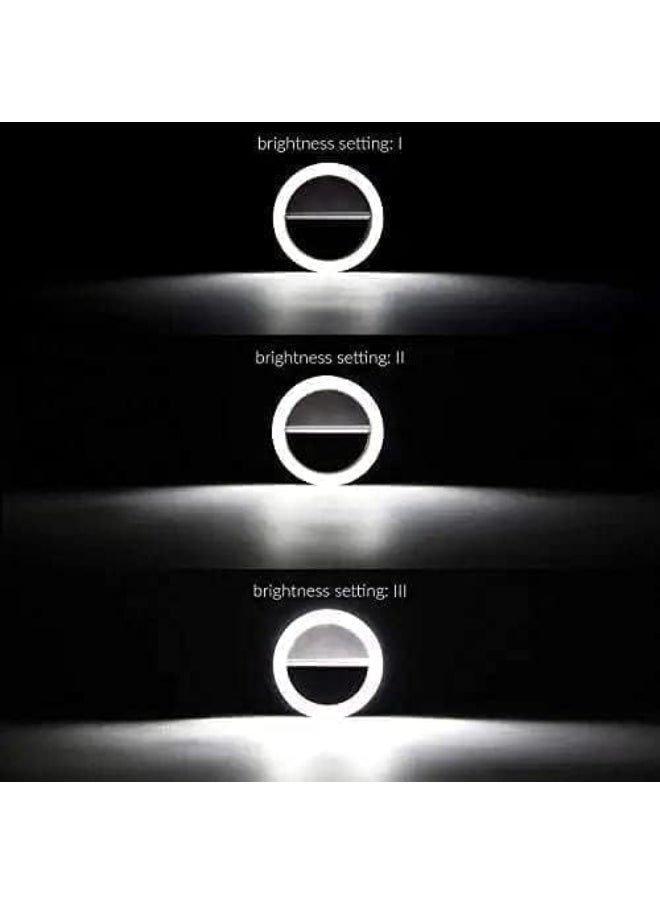 Generic Portable LED Ring Selfie Light – 3 Levels of Brightness for Photography and Video Calling, Compatible with Smartphones, Tablets, and Laptops  - Image 2