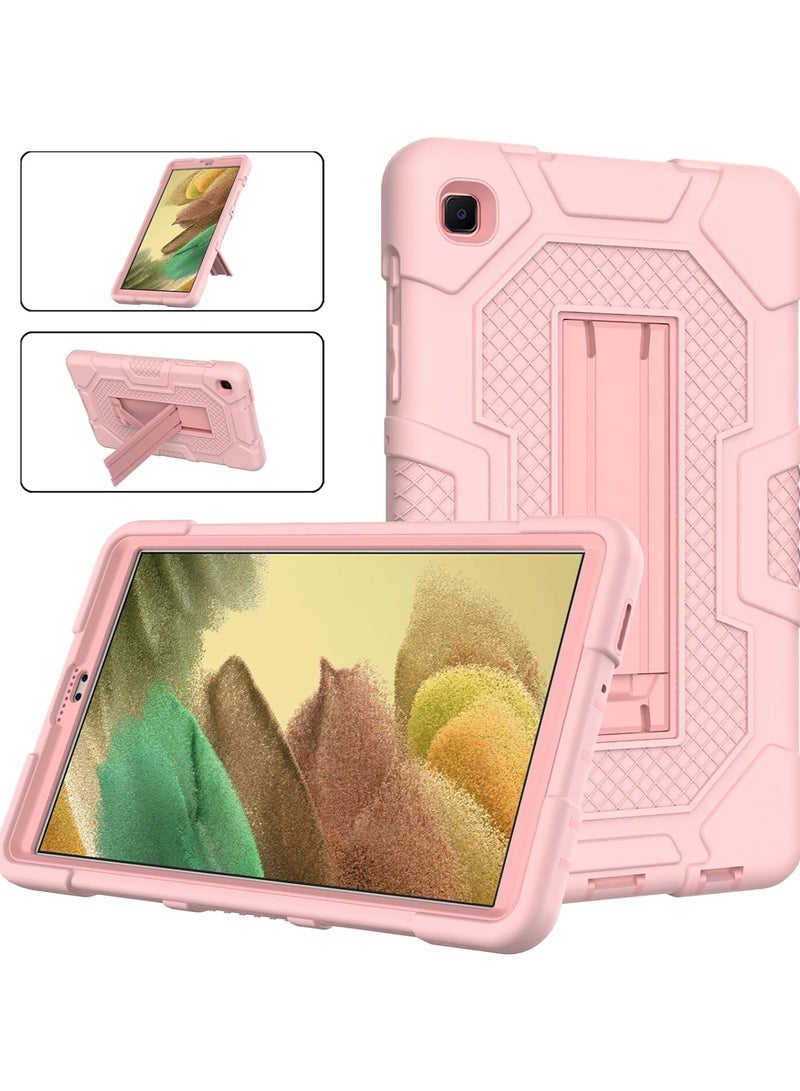 VKL Samsung Galaxy Tab A7 Lite Case 8.7 inch 2021, 3-Layer Shockproof Rugged Protective Cover with Stand for Tab A7 Lite 8.7" Tablet SM-T220/T225 for Kids,ROSEGOLD - Image 3