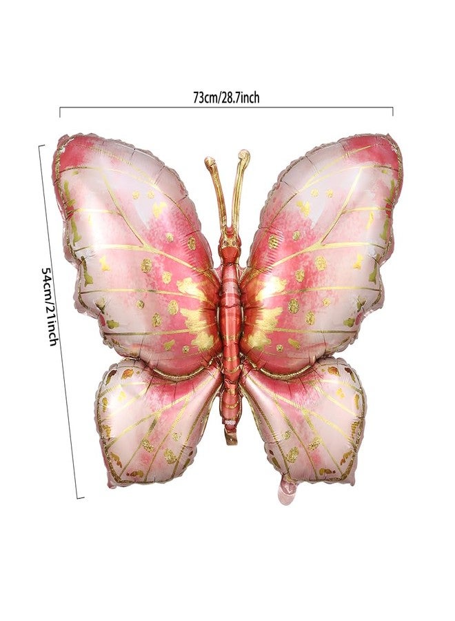 EASUTE Butterfly Birthday Decorations, 146pcs Pink Butterfly Balloons Arch Garland Kit for Wildflower Fairy Baby Shower Women Girl Birthday Garden Tea Party Decorations - Image 3