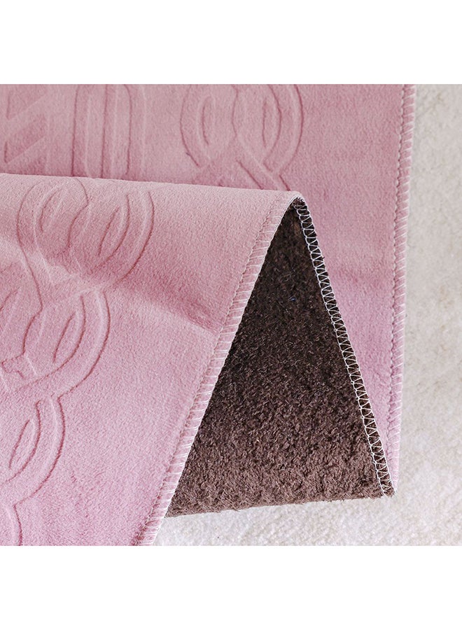 Danube Home Janamaz Embossed Prayer Mat with Beads - Pink - 70x110 cm | Polyester Prayer Mat For Prayer Room - Image 2