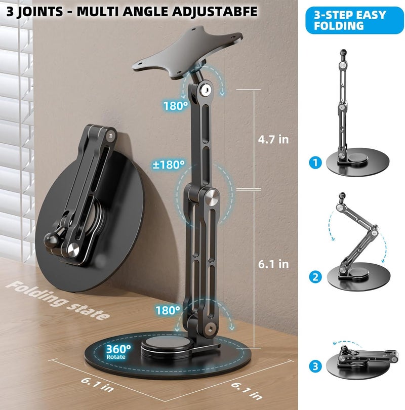 75Mm Vesa Mount Monitor Stand - Foldable Small Monitor Stand For 15.6" 16" 17" 17.3" Inch Portable Monitor Stand Lay Flat Support Vesa 75*75Mm - Image 3