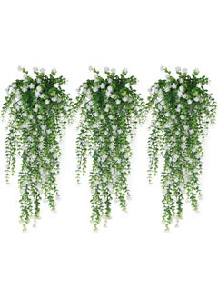Generic Eucalyptus Camellia Wall Hanging Decor White 