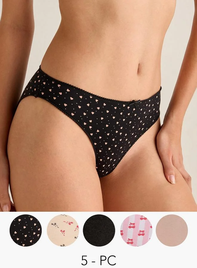 سبلاش فيڤ بكيني مطبوع - طقم من  قطع