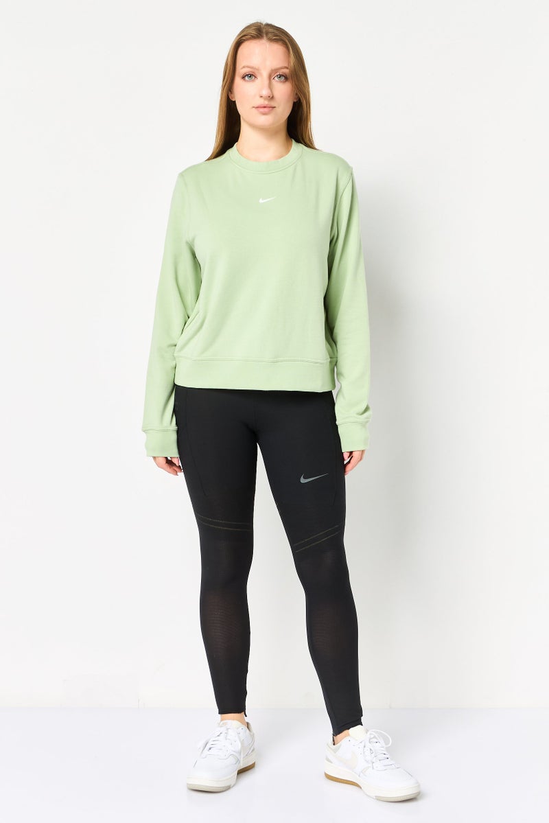 Nike سويت شيرت خارجي طويل الأكمام للنساء بتقنية دري فيت، أخضر نعناعي - Image 3