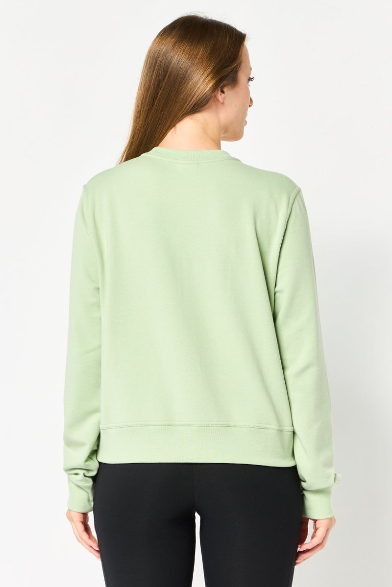 Nike سويت شيرت خارجي طويل الأكمام للنساء بتقنية دري فيت، أخضر نعناعي - Image 4