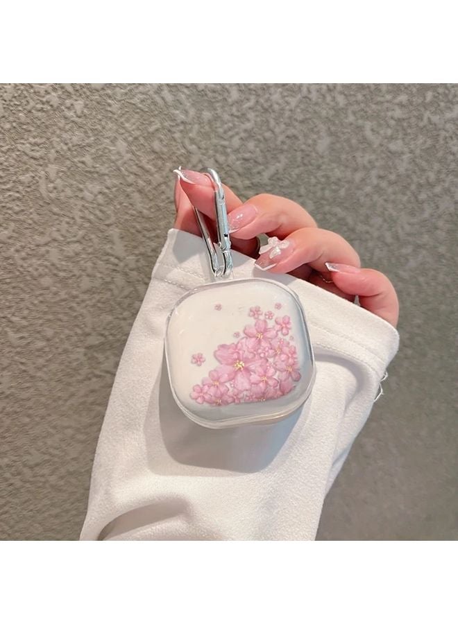 Pink Sakura Cherry Blossom Wireless Earbud Case For Galaxy Buds 2 Pro Live - Image 1