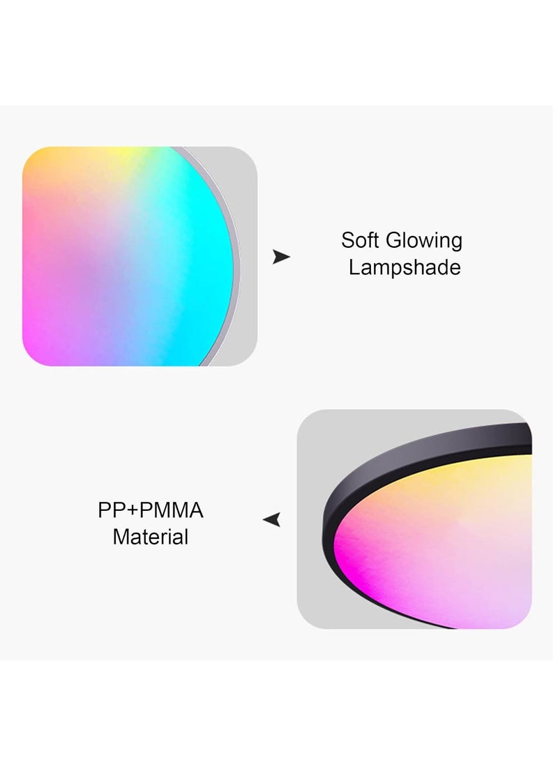 Arabest Ceiling Lamp Led Lights Modern Full Color Dimming, Remote Control, Intelligent Voice Control, Smart Timmer, Bedroom Round Ceiling Lamp Ceiling Light Led  - Image 3
