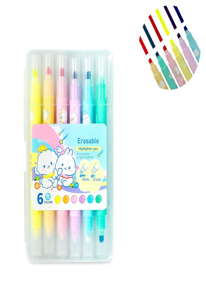 GLUN ® Erasable Marker, Self-Outline Neon Colour Markers, 6 Shades Bullet Journal Pens for Card Making, Scrapbooking, Drawing, and DIY Art Crafts for Kids, Assorted - Image 4