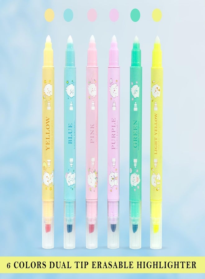 GLUN ® Erasable Marker, Self-Outline Neon Colour Markers, 6 Shades Bullet Journal Pens for Card Making, Scrapbooking, Drawing, and DIY Art Crafts for Kids, Assorted - Image 2