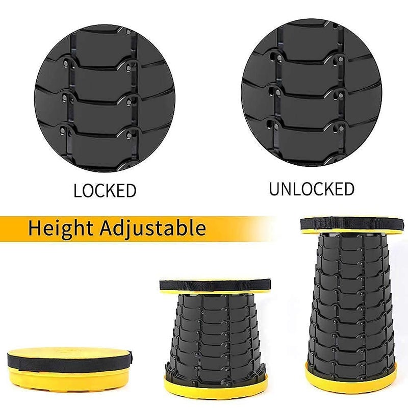 DHVYANT MART Classic Folding Camping Stool Telescoping Compact Folding Stool Used for KitchenOfficePicnicCampingGardenOutdoor Ideal for for Adults Kids Pack Pf 1 - Image 2