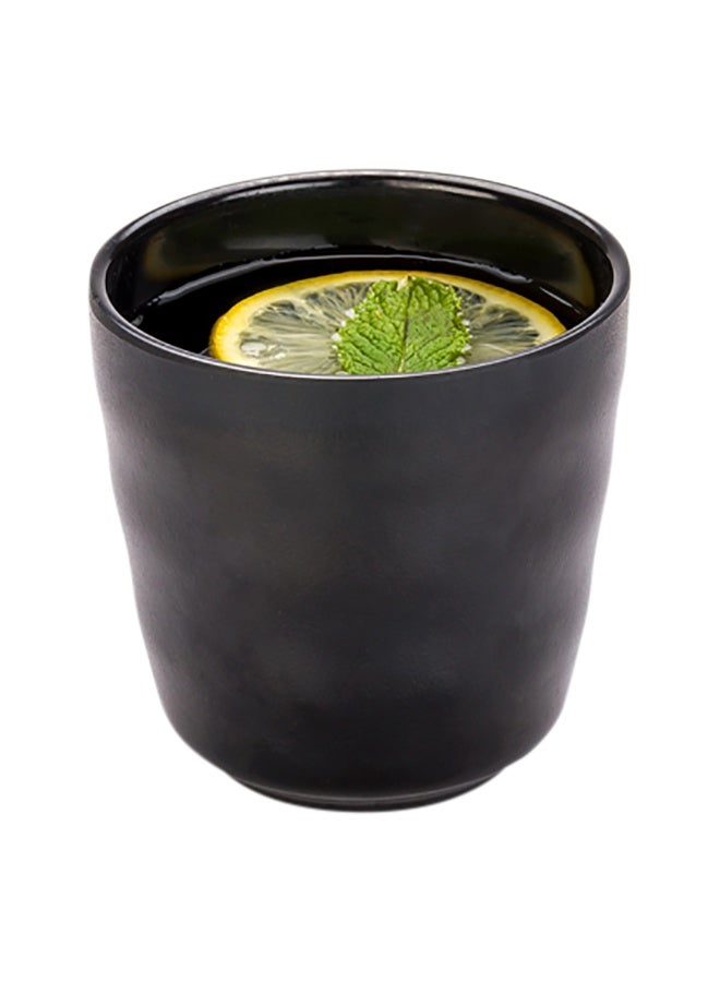 Restaurantware Voga 8 Ounce Tea Cup, 10 Traditional Japanese Tea Cups - Dishwashable, Asian Inspired, Black Melamine Yunomi Tea Cups, Shatterproof, For Matcha Or Green Tea - Image 2