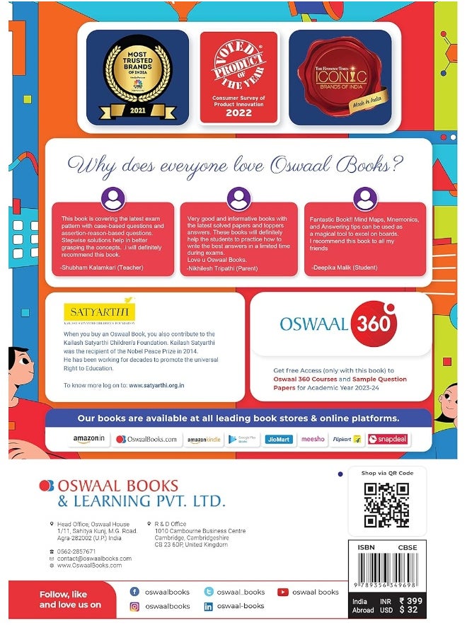 Oswaal CBSE Chapterwise Solved Papers 2023-2014 Psychology Class 12th (2024 Exam)  - Image 2