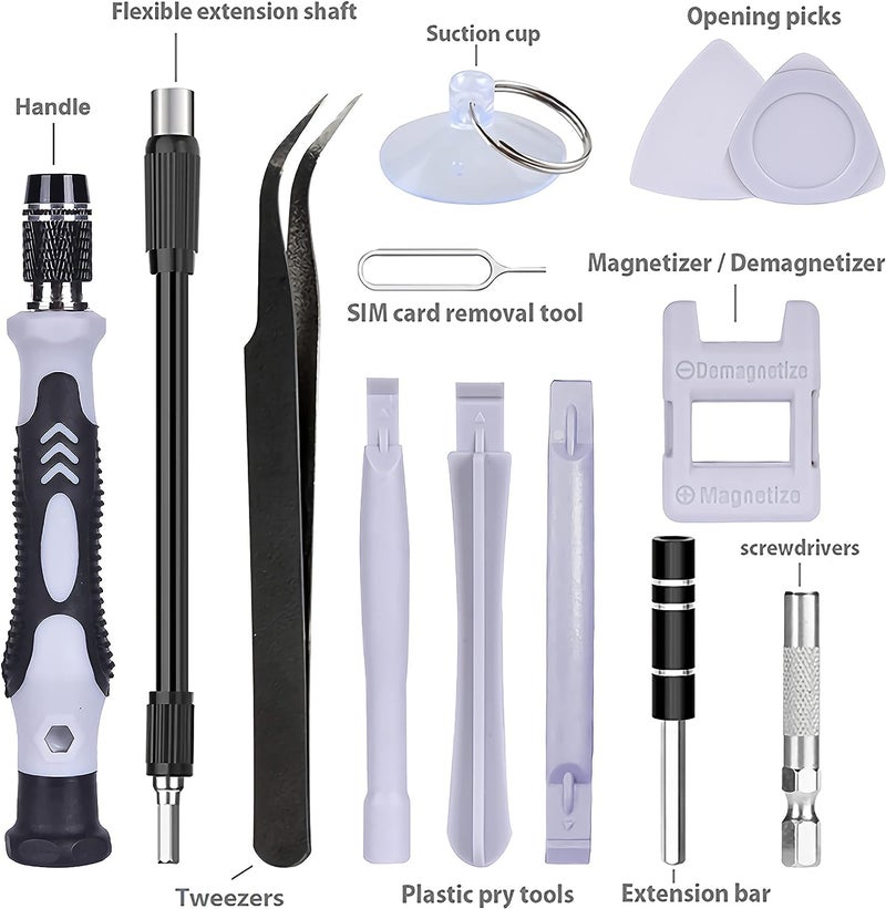 COOLCOLD 115 in 1 Screwdriver Set with Magnetic Bits, Silicone Heat Resistant Mat (932°F, 17.8x11.8 inch) & Laptop Screw Kit | Professional Repair Tool Kit for Laptop, Mobile, Tablet, Electronics - Image 3